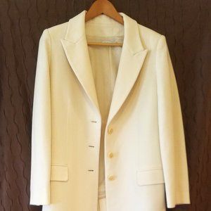 Long Cream Wool Coat